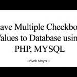 save Multiple checkbox values using php