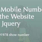 Hide Mobile Number over the webiste using jquery